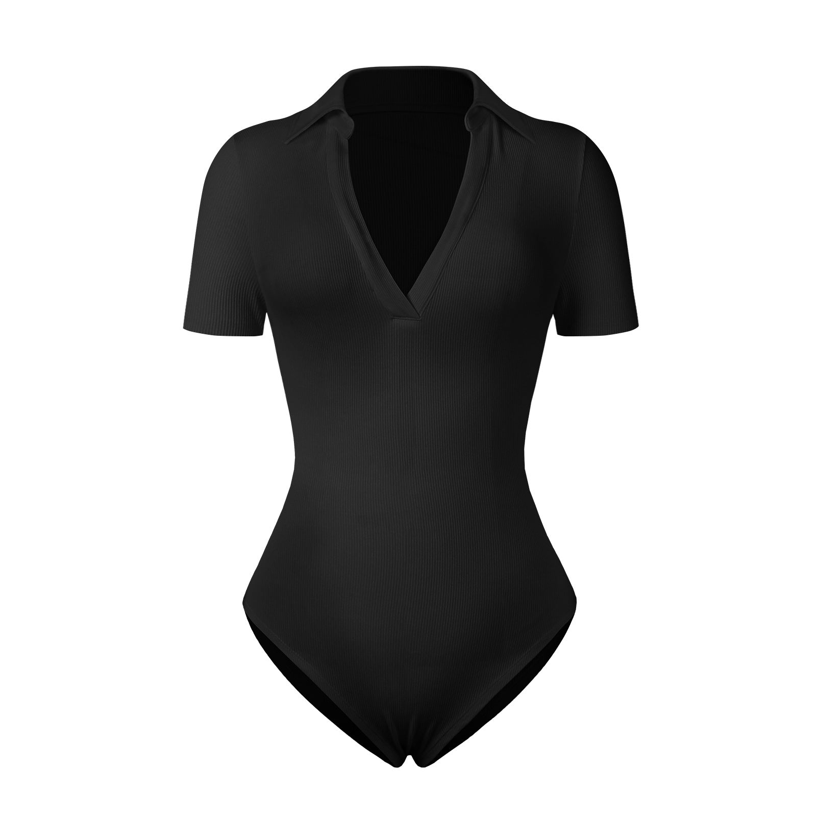 Body med V-udskæring og skjortekrave
