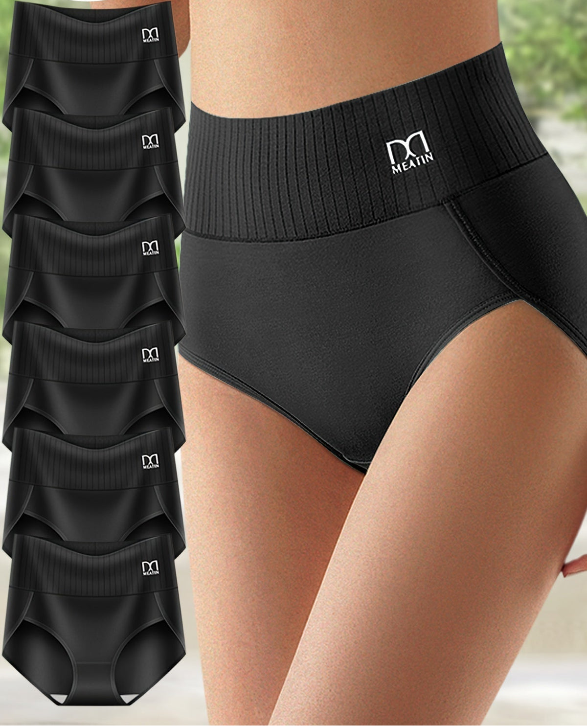 Shaplex - 6-pak Åndbare & Behagelige Højtaljede Trusser med Maveunderstøttelse