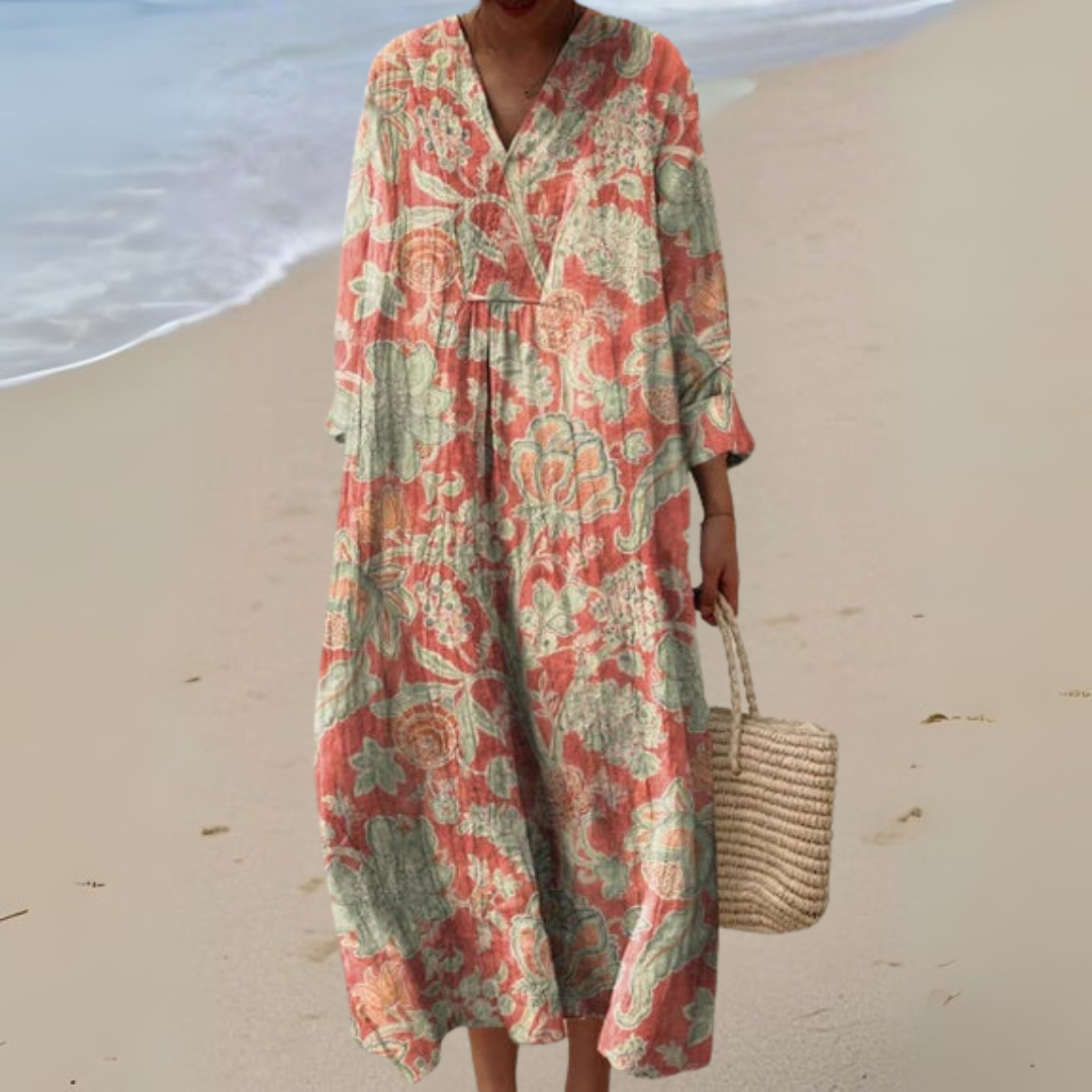 Ruth - Vintage Blomstret Kjole