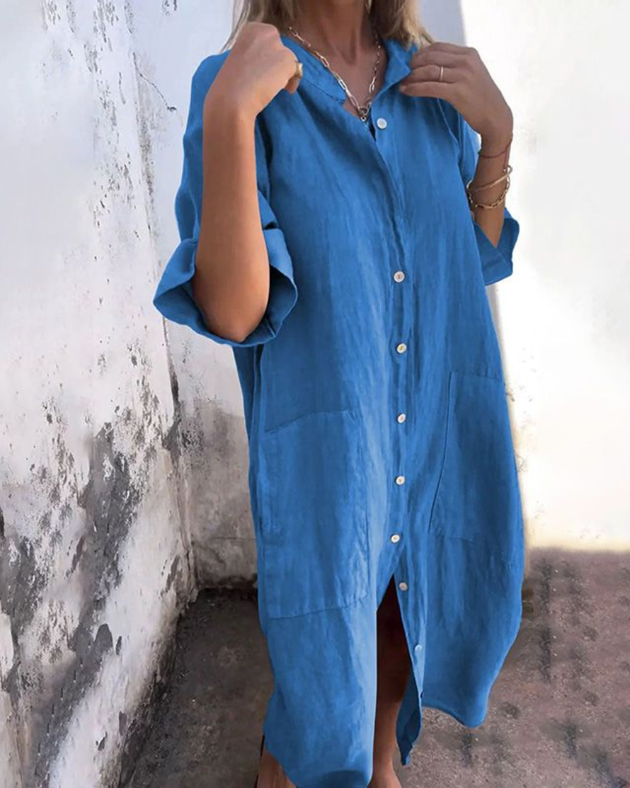 Fenja™ | Ibiza Stil Casual Skjortekjole