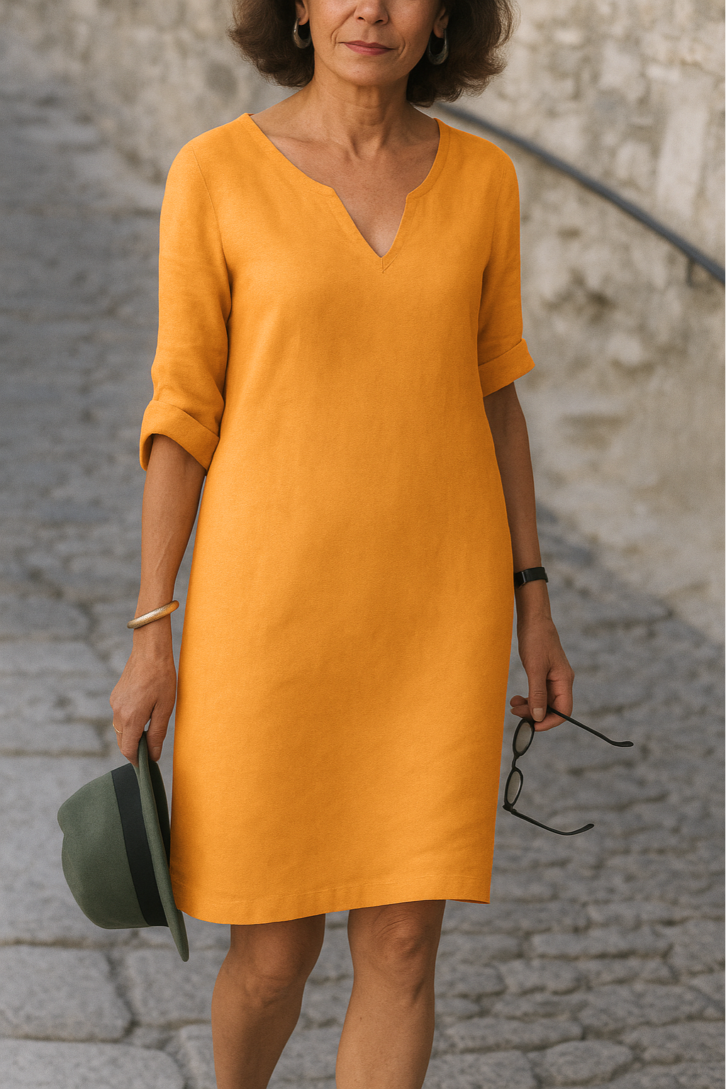 Nille™ | Elegant V-hals kjole