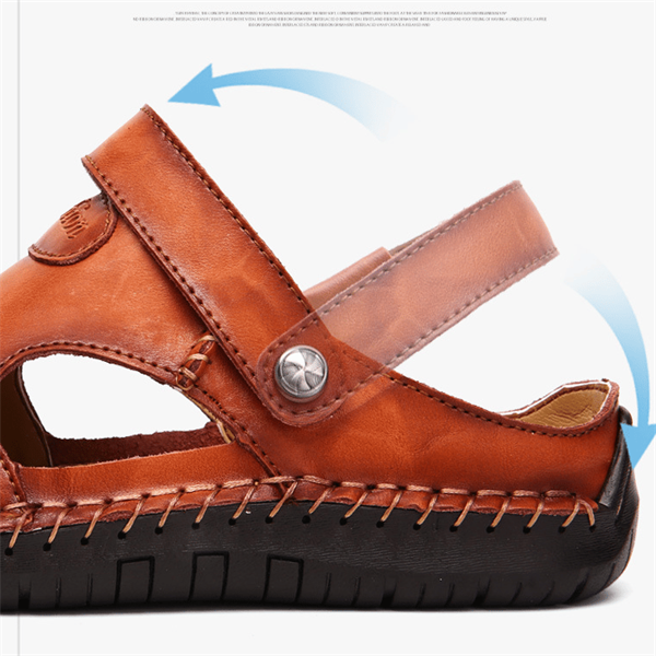 Lars™ - LederSandalen Med God Støtte