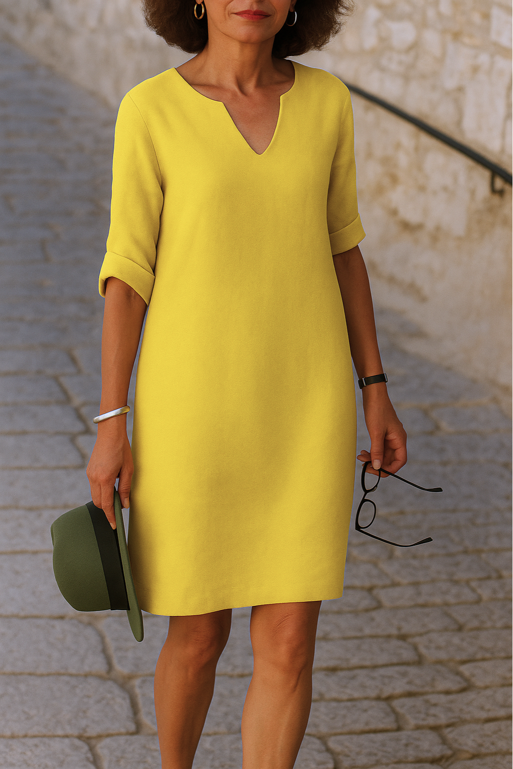 Nille™ | Elegant V-hals kjole