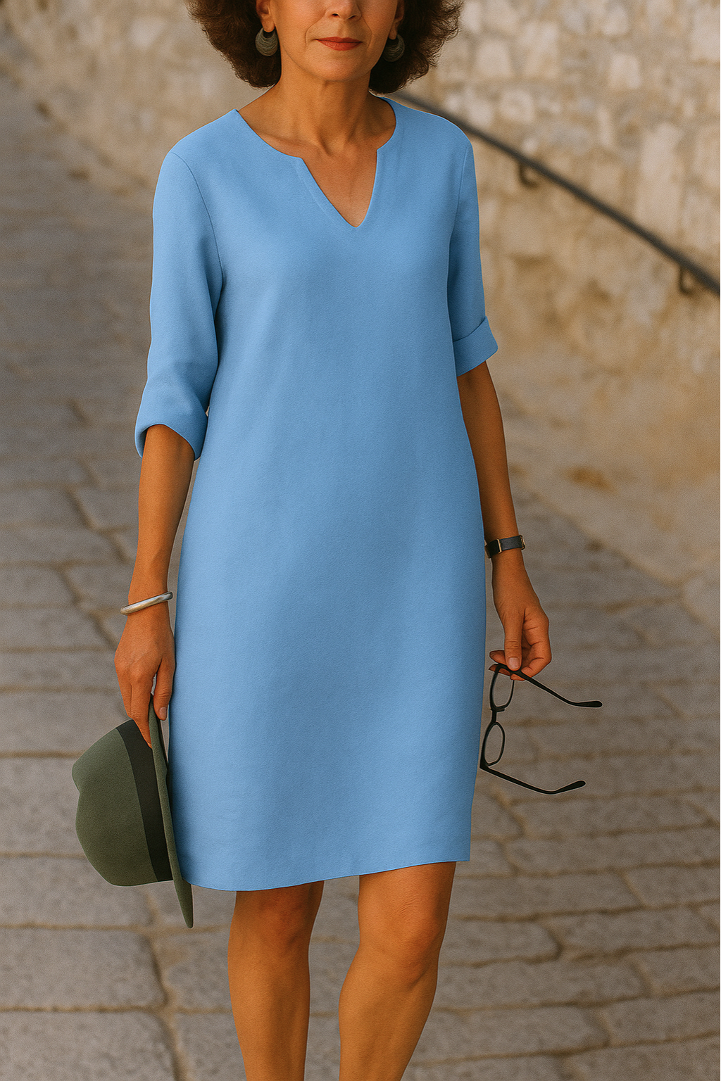 Nille™ | Elegant V-hals kjole