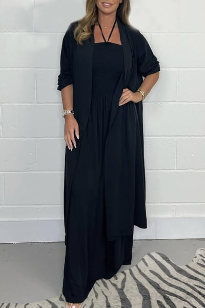Sylvie™ - Rygløst 2-delt sæt med brede ben
