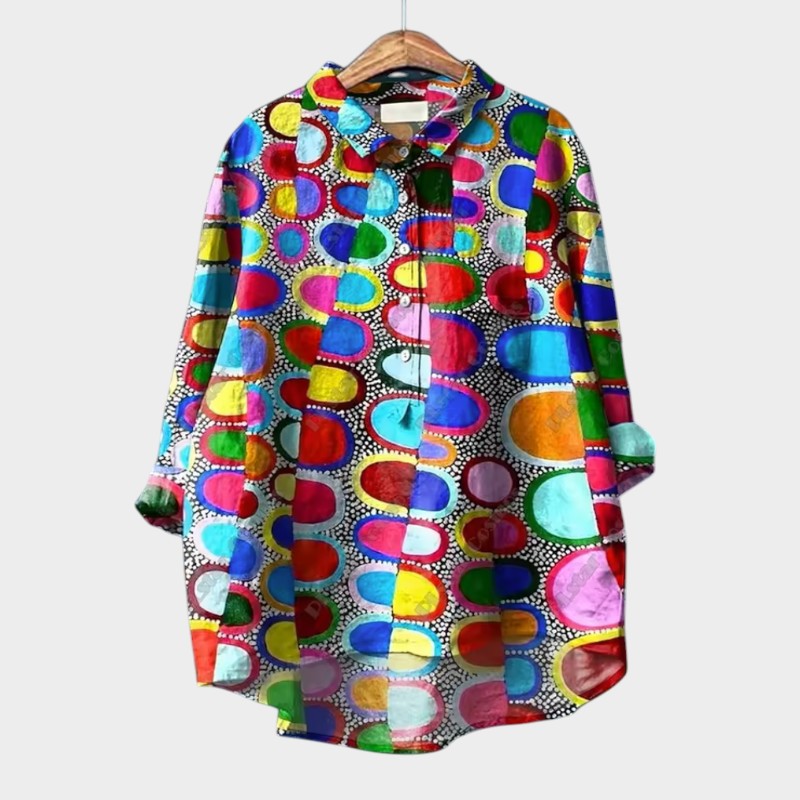 Sanna | Blomsterprintet Oversize Bluse til Hverdagen