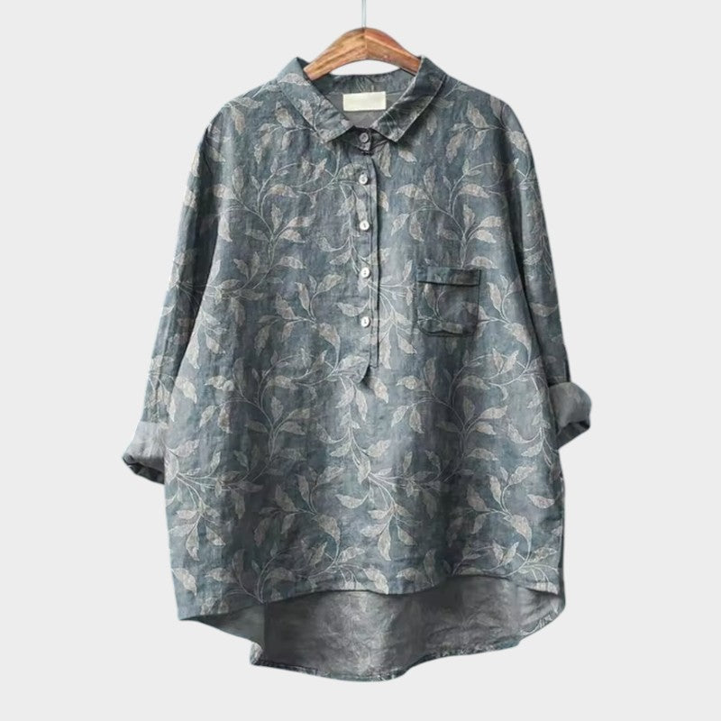 Thea | Oversize Bluse med Blomsterdesign