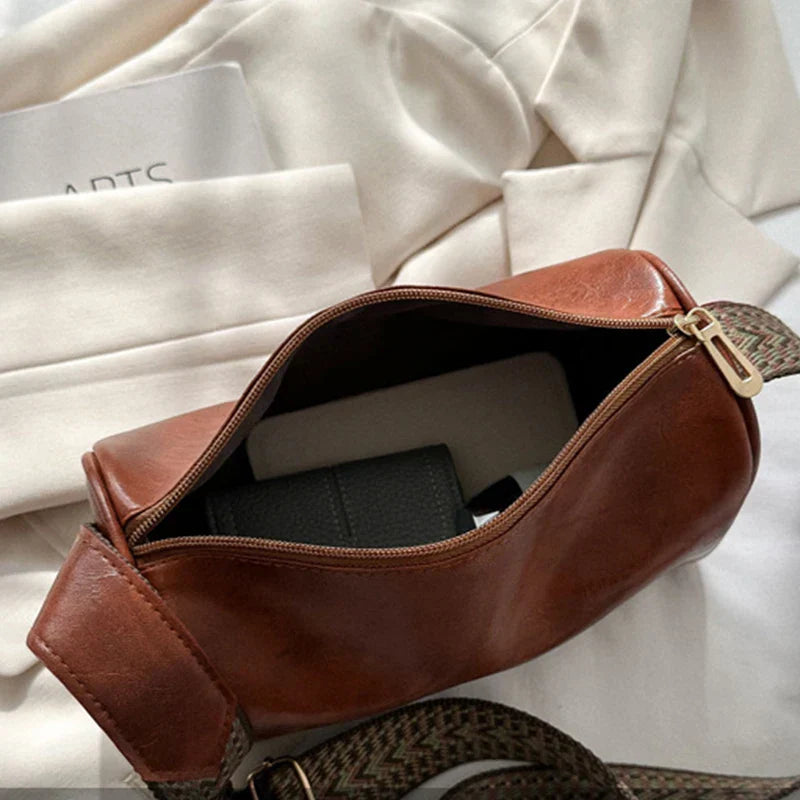 Tracy™ | Vintage Luxe Crossbody-taske med vævet justerbar rem