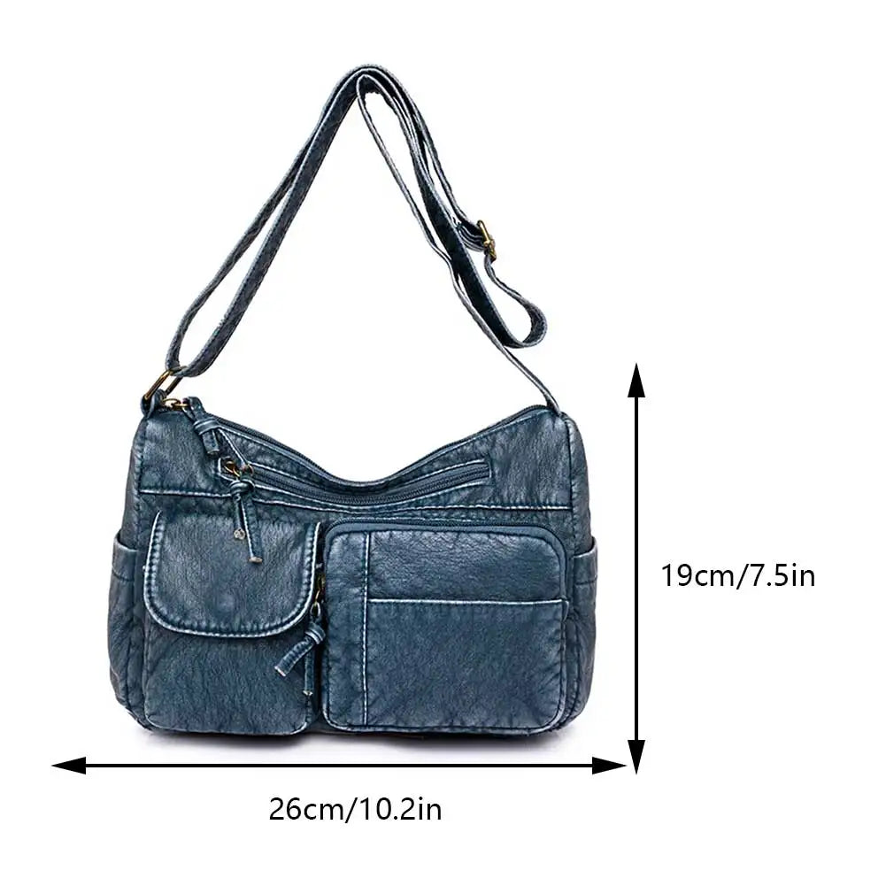 Lena™ | Vintage Luxe skuldertaske med flere lommer