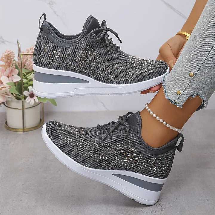 Annika – Ergonomiske sneakers med glitrende rhinsten
