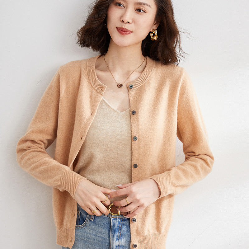 Jade™ | strikket cardigan med lange ærmer