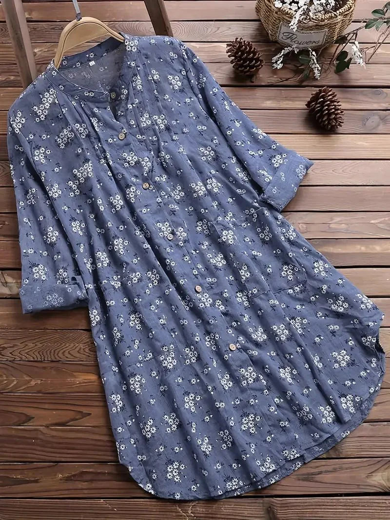 Mila - Klassisk Sommerbluse - Blomsterprint