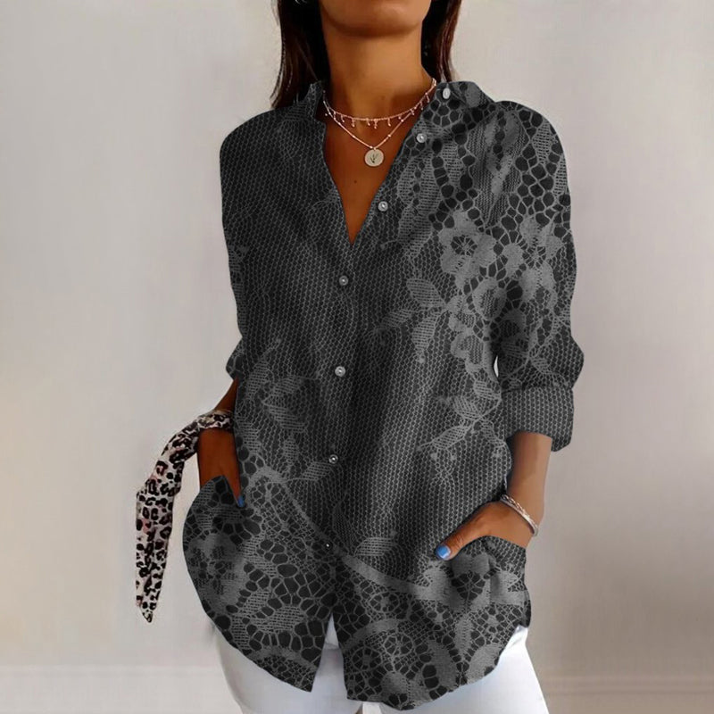 Emma | Vintage Bluse Med Blomsterprint