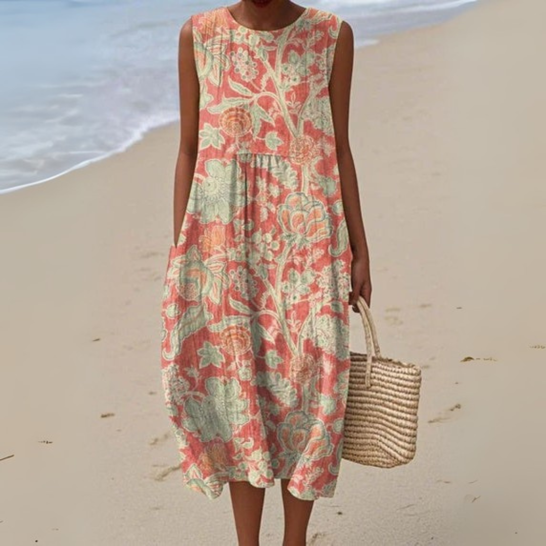 Ruth - Vintage Blomstret Kjole