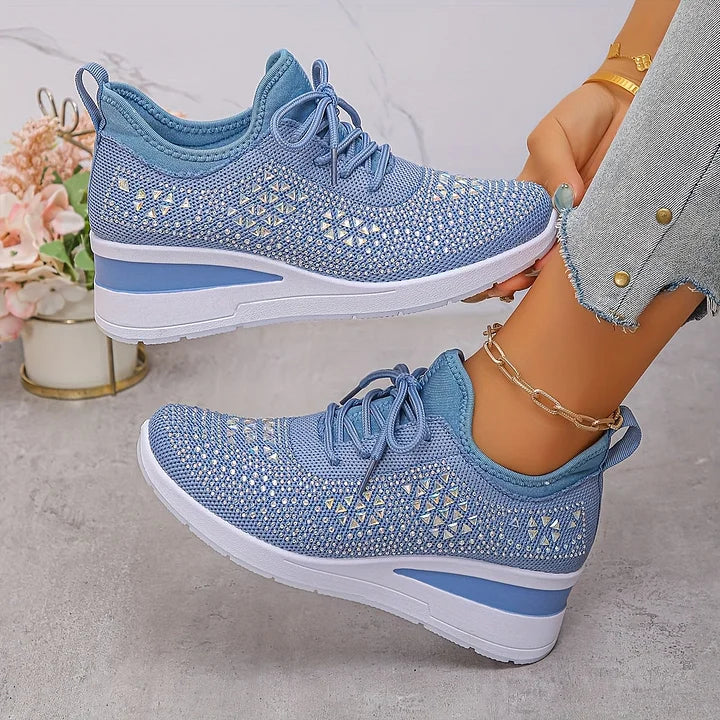 Annika – Orthopædiske sneakers med glitrende rhinsten