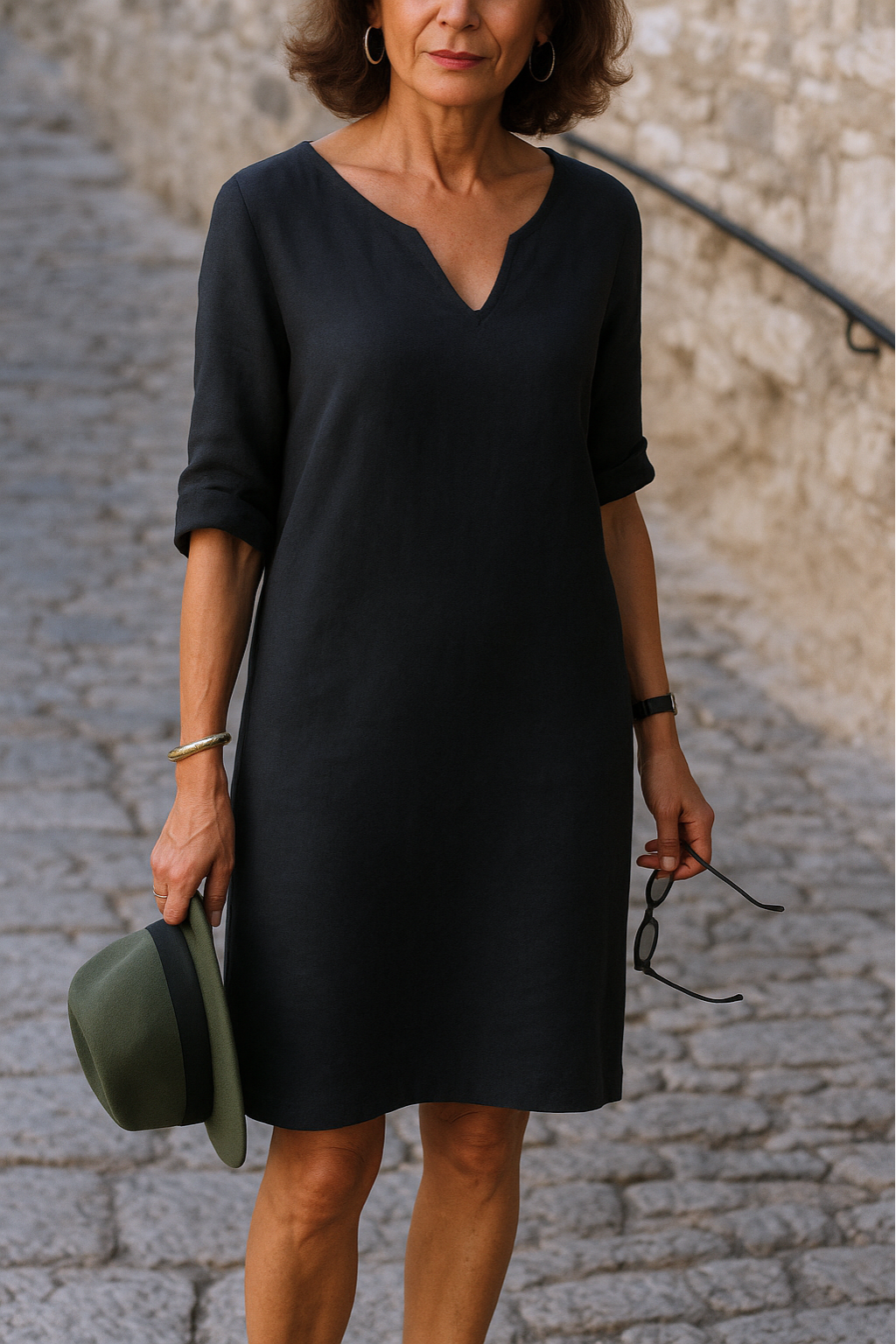 Nille™ | Elegant V-hals kjole