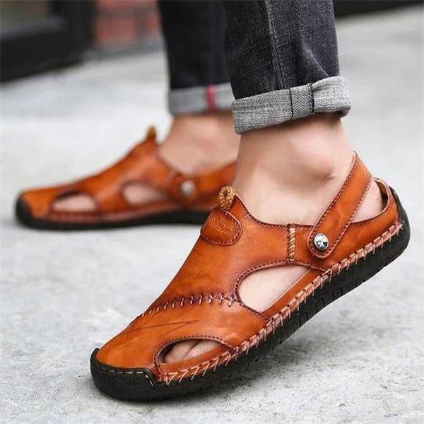 Lars™ - LederSandalen Med God Støtte
