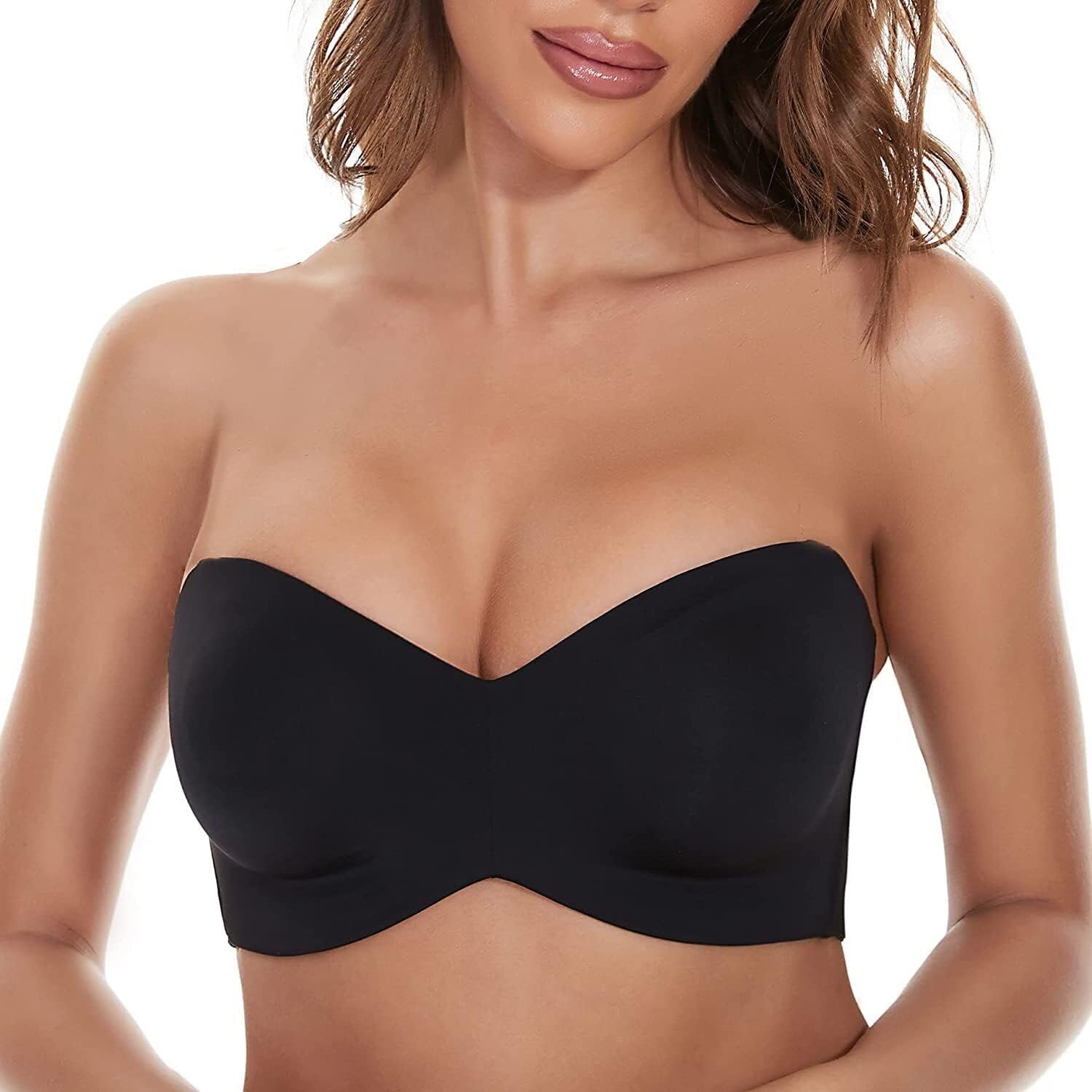Philippa | Skridsikker, omformelig bandeau-BH i over størrelse