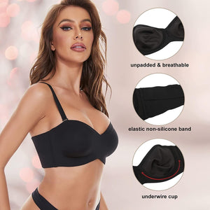 Philippa | Skridsikker, omformelig bandeau-BH i over størrelse