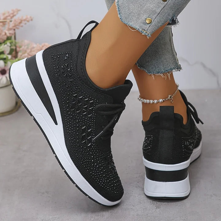 Annika – Orthopædiske sneakers med glitrende rhinsten