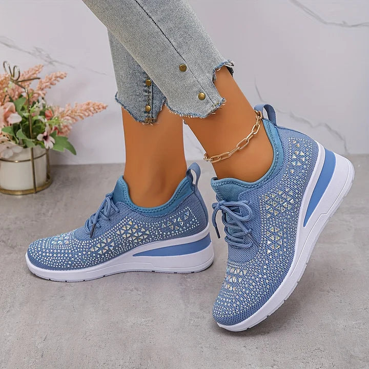 Annika – Orthopædiske sneakers med glitrende rhinsten