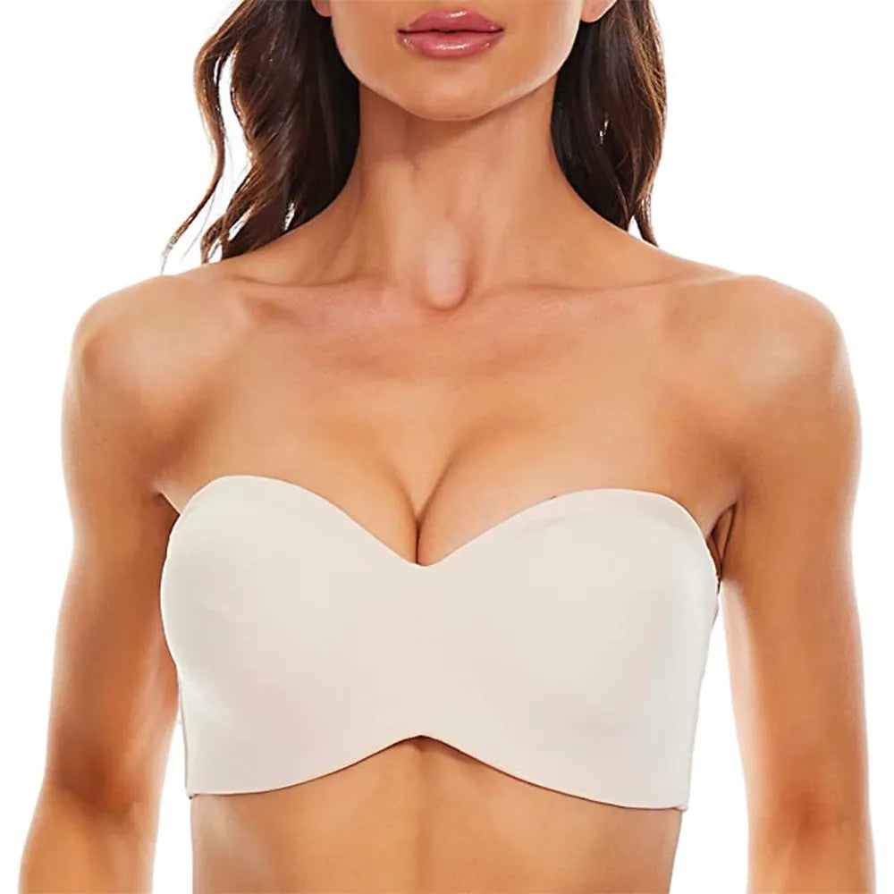 Philippa | Skridsikker, omformelig bandeau-BH i over størrelse
