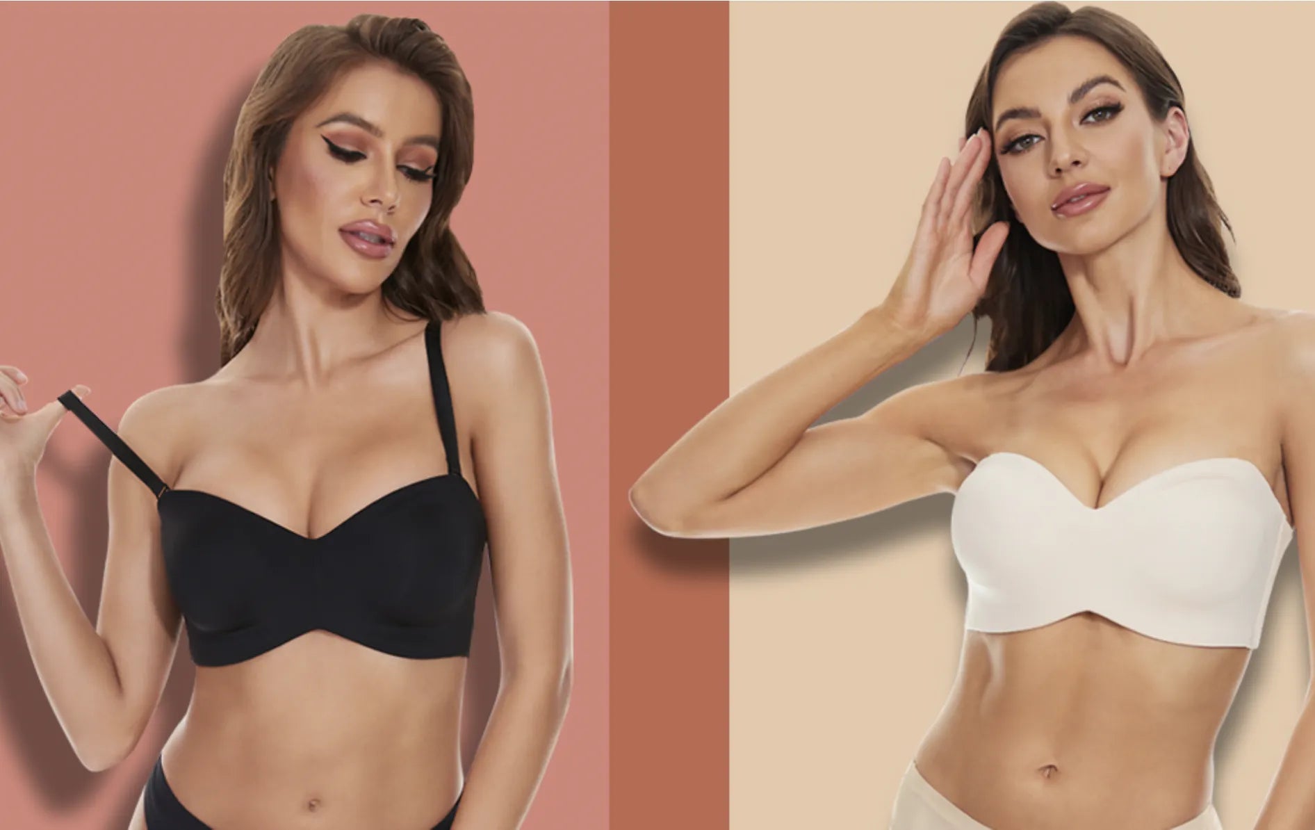 Philippa | Skridsikker, omformelig bandeau-BH i over størrelse