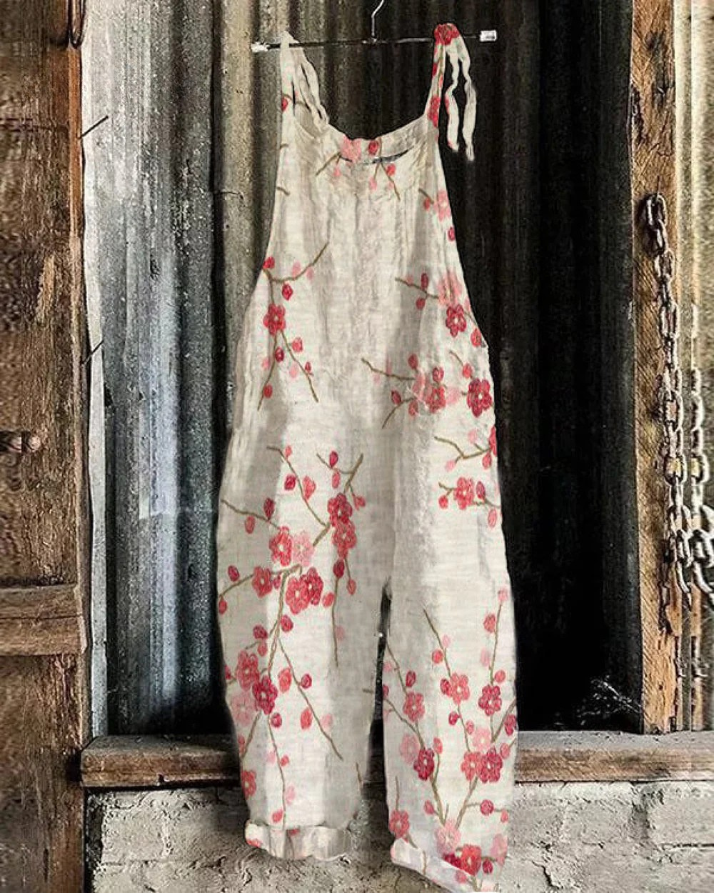 Frida | Let håndlavet overall med kirsebærblomster
