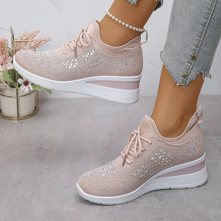 Annika – Orthopædiske sneakers med glitrende rhinsten