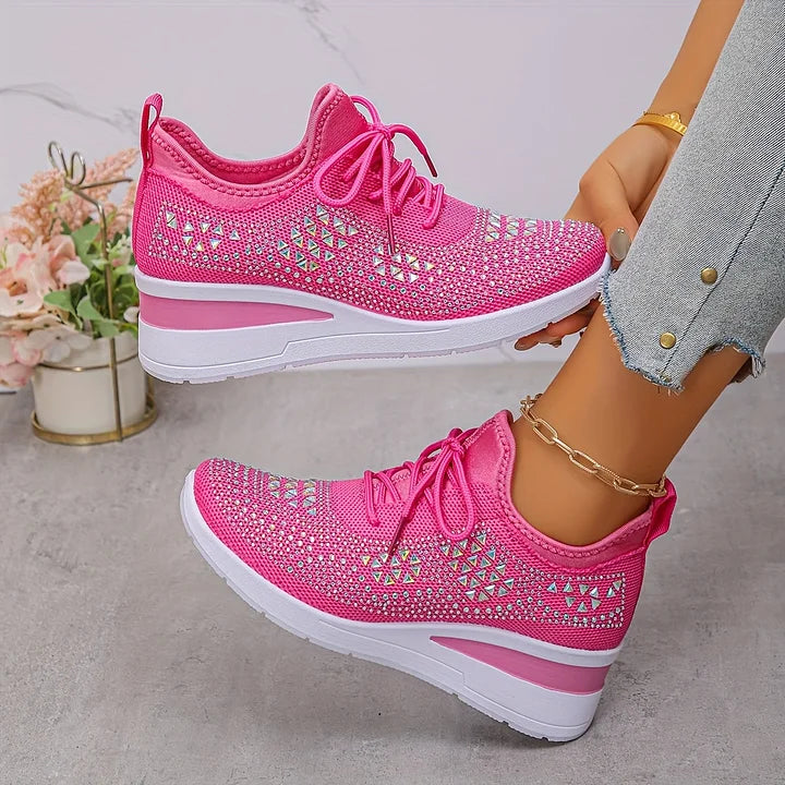 Annika – Orthopædiske sneakers med glitrende rhinsten