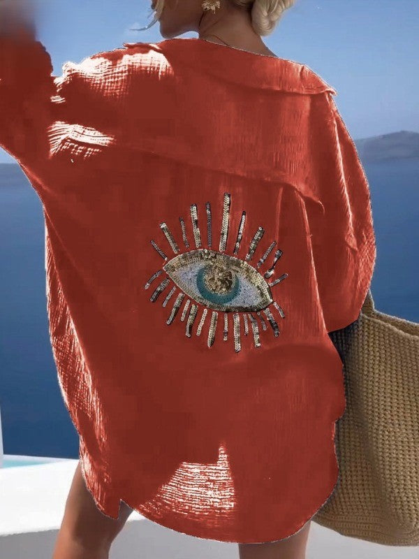 Moa - Skjorte med Nazar-print