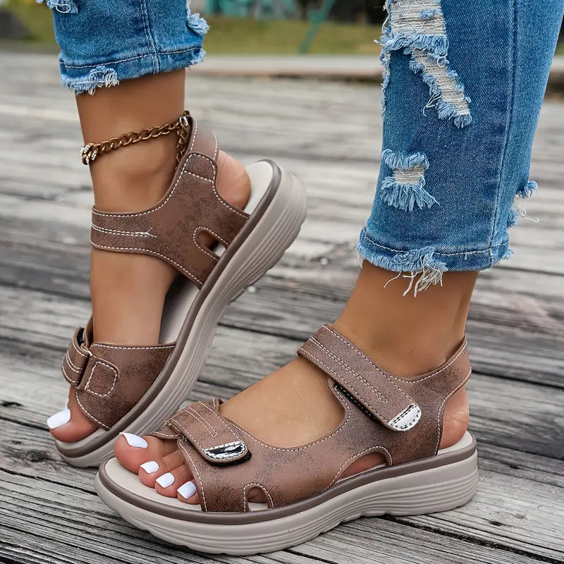 Layla™ - Komfortable Kilklap Sandaler med Ankelrem