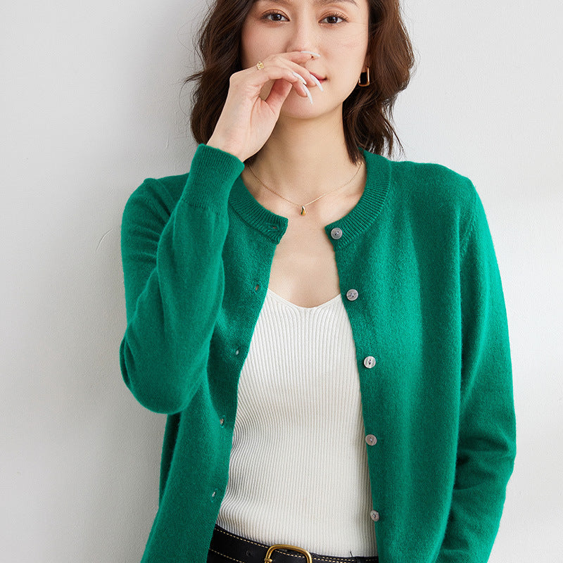 Jade™ | strikket cardigan med lange ærmer